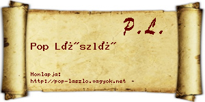 Pop László névjegykártya